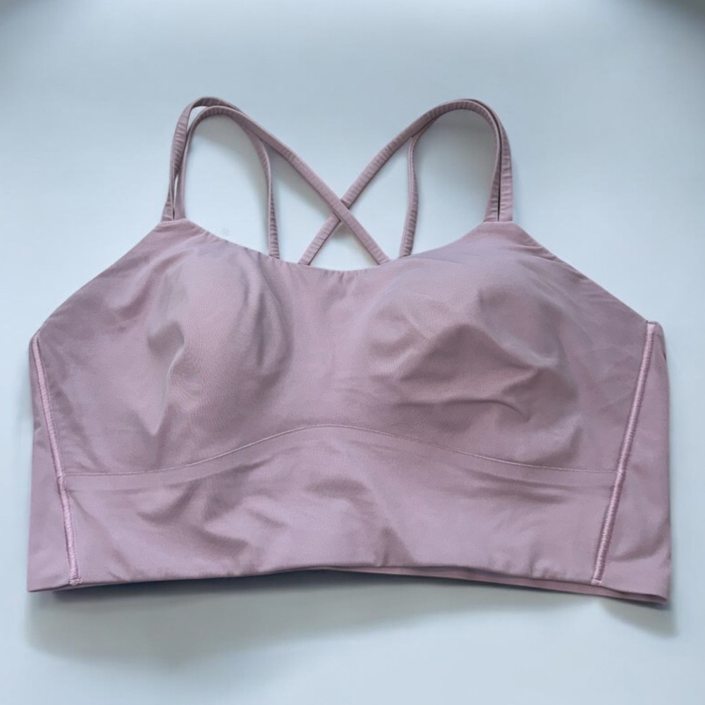 Lululemon Like a Cloud Longline Sports Bra Size 12 Pink